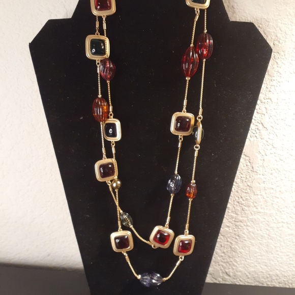 EXQUISITE 1950 Louis Dell Olio Designed Austrian Crystals 24" Station Necklace. - Picture 5 of 5